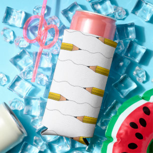Enfriador De Latas Slim Raspado de lápiz en blanco