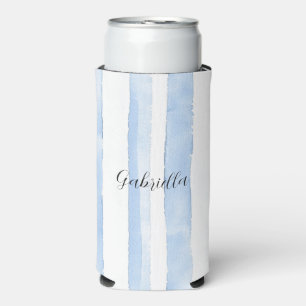 Enfriador De Latas Slim Rayas Blancas Azules