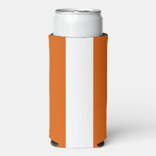 Enfriador De Latas Slim Rayas marrones, naranjas y blancas