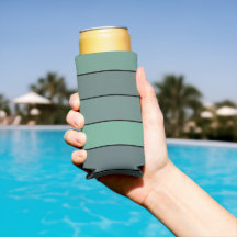 Rayas Verdes Y Gris De Invierno Sobre Papel Acuáti
