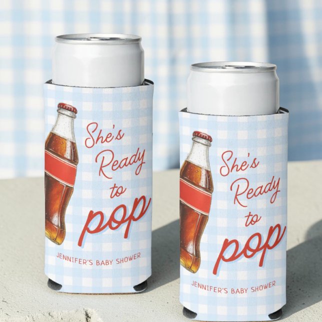 Enfriador De Latas Slim Ready To Pop Soda Pop Cola Boy Baby Shower (Subido por el creador)