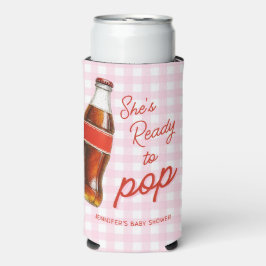 Enfriador De Latas Slim Ready To Pop Soda Pop Cola Girl Baby Shower