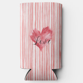 Enfriador De Latas Slim Red Heart Flame Love