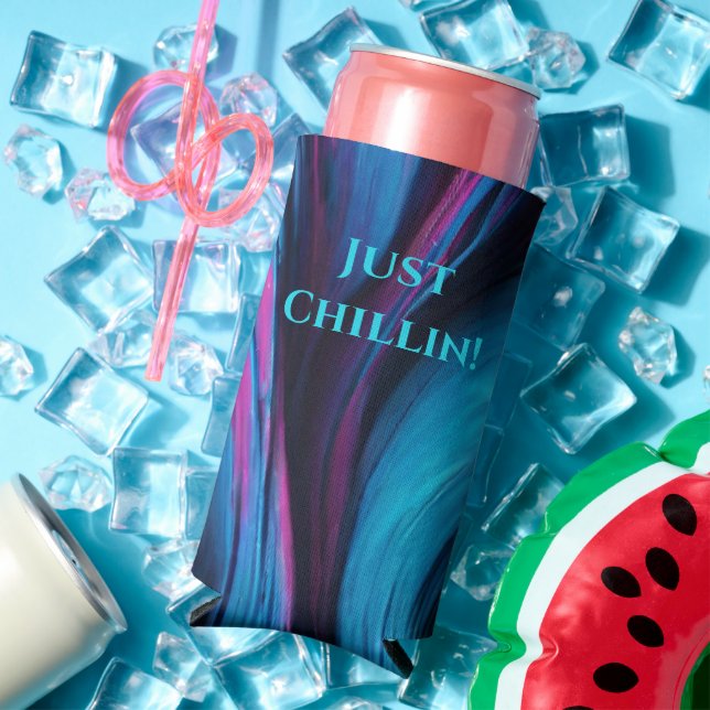 Enfriador De Latas Slim Refrigerador de bebidas abstracto moderno - sólo C (Verano in situ)