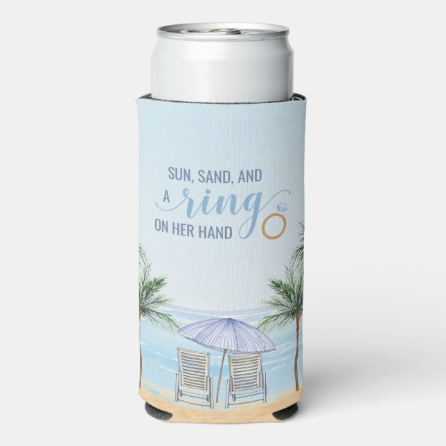Enfriador De Latas Slim Refrigerador de bebidas de boda de playa personali (Reverso Agua con Gas)