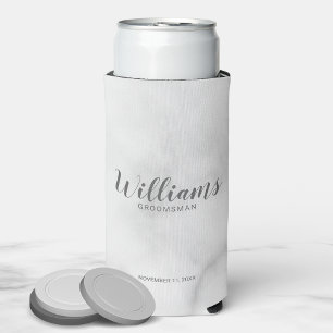 Enfriador De Latas Slim Refrigerador de bebidas de Groomsmen personalizado