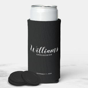 Enfriador De Latas Slim Refrigerador de bebidas de Groomsmen personalizado