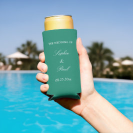 Enfriador De Latas Slim Refrigerador de bebidas de Seltzer Boda verde esme
