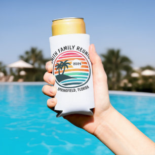 Enfriador De Latas Slim Refrigerador de bebidas del logotipo de vacaciones