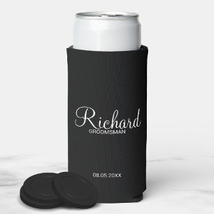Enfriador De Latas Slim Refrigerador de bebidas Groomsman personalizado co