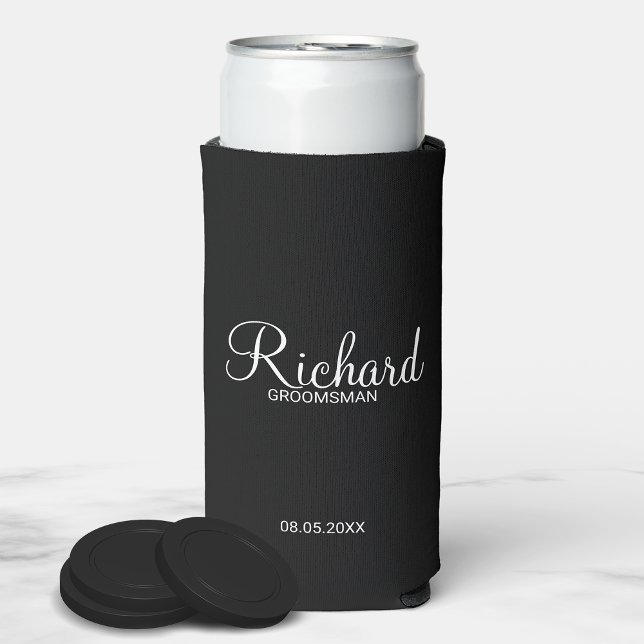 Enfriador De Latas Slim Refrigerador de bebidas Groomsman personalizado co (Subido por el creador)