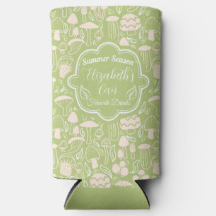 Enfriador De Latas Slim Refrigerador de crema verde hongo