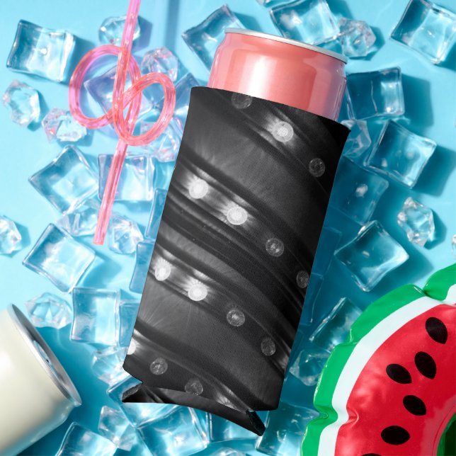 Enfriador De Latas Slim Refrigerador de luces blancas y negras (Verano in situ)