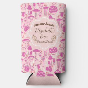 Enfriador De Latas Slim Refrigerador rosa Mushroom Magenta