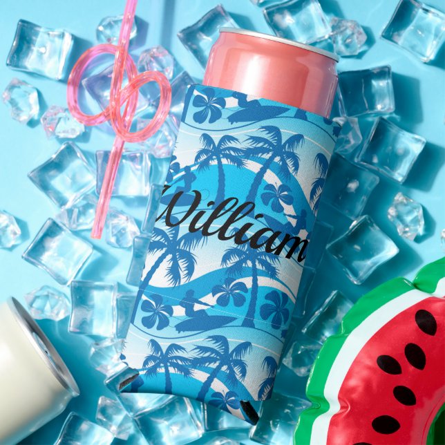 Enfriador De Latas Slim Refrigerador tropical personalizado (Verano in situ)
