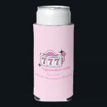 Enfriador De Latas Slim Refrigeradores de bebidas de bachillerato de Las V<br><div class="desc">Estos refrigeradores de bebidas temáticos de Las Vegas presentan una fuente retro y detalles de personalizable personalizados. Este refrigerador de bebidas temático de Las Vegas será una gran incorporación a sus bolsos de regalo para damas de honor. Cambie los colores, el año y el nombre de la novia para que...</div>