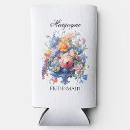 Enfriador De Latas Slim Regalo de la propuesta de la dama de honor de Bouq