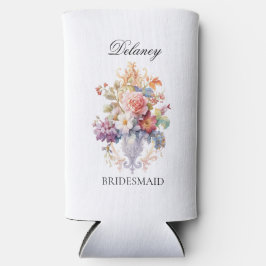 Enfriador De Latas Slim Regalo de propuesta a dama de honor de flores vint