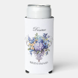 Enfriador De Latas Slim Regalo de propuesta para dama de honor con flores 