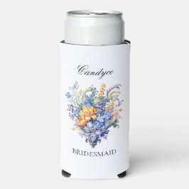 Enfriador De Latas Slim Regalo de propuesta para dama de honor de flores s