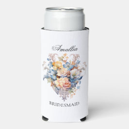 Enfriador De Latas Slim Regalo de Propuesta para Damas de Honor con Ramo V