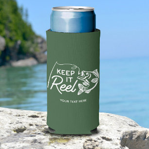 Enfriador De Latas Slim Regalo del Día del Padre de Pesca Keep It Reel