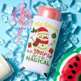 Enfriador De Latas Slim Regalo Deportivo Navideño Mágico de Hombre de Niev