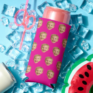 Enfriador De Latas Slim Regalo facial personalizado, foto cara personaliza