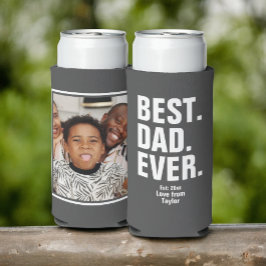 Enfriador De Latas Slim Regalo fotográfico del Día del Padre Personalizado