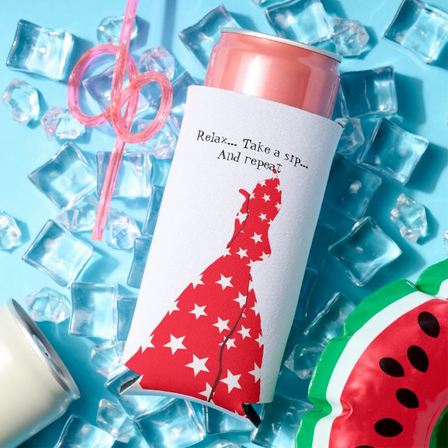 Enfriador De Latas Slim Relájate Bebe Repite (Verano in situ)