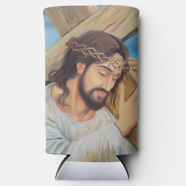 Enfriador De Latas Slim Religión cristiana Jesucristo (Anverso)