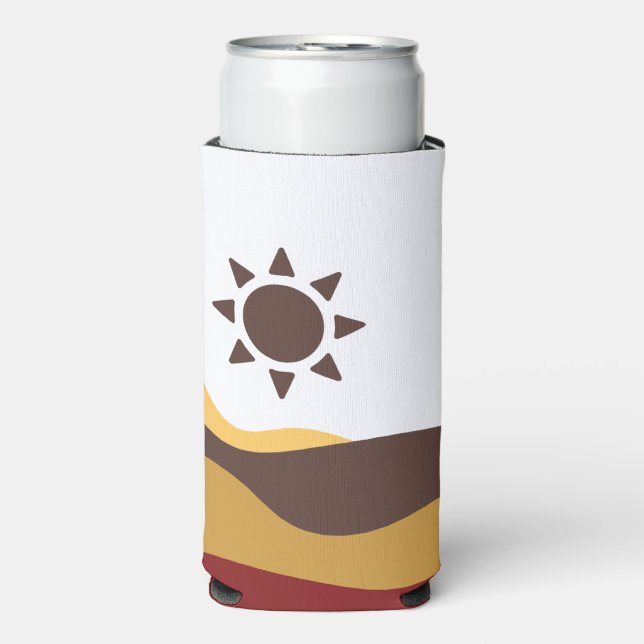 Enfriador De Latas Slim Retro Boho Sun (Frente Agua con Gas)