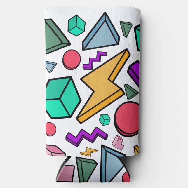 Enfriador De Latas Slim Retro de cosecha estética de los años 80 (Anverso)