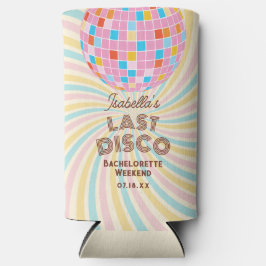 Enfriador De Latas Slim Retro Groovy Last Disco Bachelorette