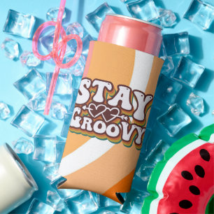 Enfriador De Latas Slim Retro Stay Groovy