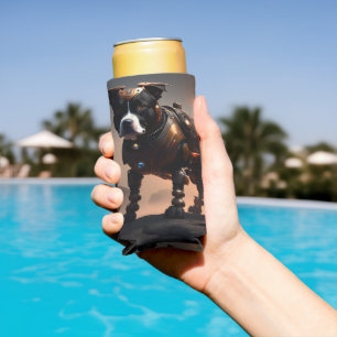 Enfriador De Latas Slim Robot Staffordshire Bull Terrier, Stelzer Cooler