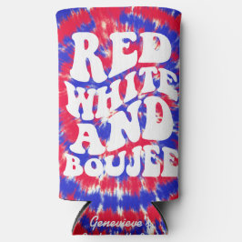 Enfriador De Latas Slim Rojo Blanco Boujee América Amarillo Tie Dye Desped