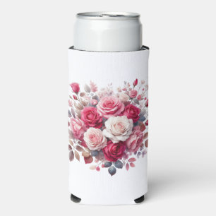 Enfriador De Latas Slim Rose Bouquet Floral Design-62104