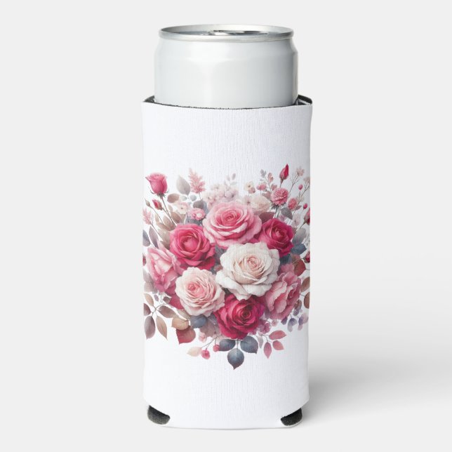Enfriador De Latas Slim Rose Bouquet Floral Design-62104 (Frente Agua con Gas)