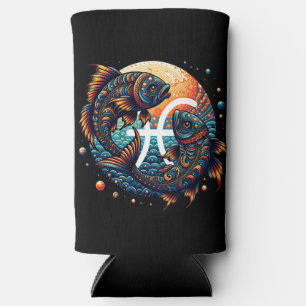 Enfriador De Latas Slim Rótulo Astrológico Horoscopio Pisces Zodiac