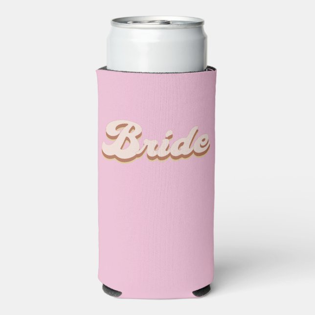 Enfriador De Latas Slim Rust Boho Retro Fiesta de Despedida de Soltera Nov (Reverso Agua con Gas)