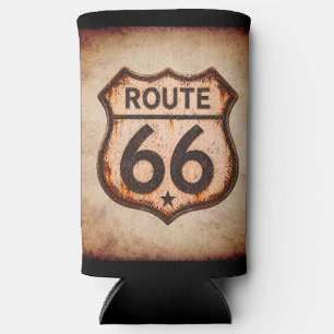 Enfriador De Latas Slim Ruta 66 Vintage Esencial de Viaje Retro