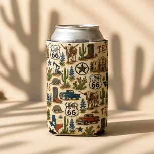 Enfriador De Latas Slim Ruta Texas 66 Lone Star Chill