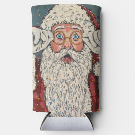 Enfriador De Latas Slim Santa Claus Surprised