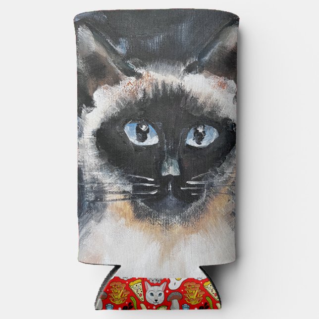 Enfriador De Latas Slim Siamese cat (Anverso)