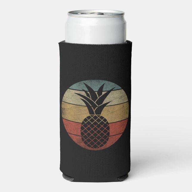 Enfriador De Latas Slim Silhouette Pineapple (Reverso Agua con Gas)
