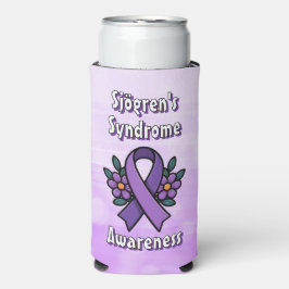 Enfriador De Latas Slim Sjögren's Awareness | Purple Ribbon