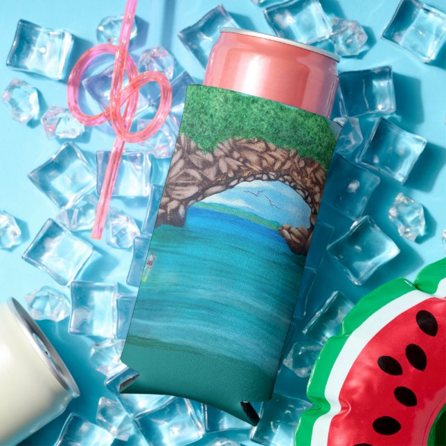 Enfriador De Latas Slim Snorkeling en Wonderland (Verano in situ)