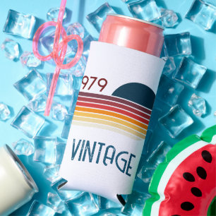 Enfriador De Latas Slim Sol de raya retro vintage 1979