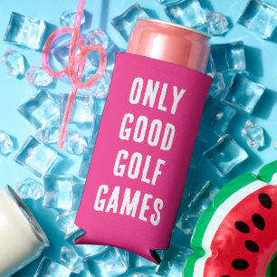 Enfriador De Latas Slim "Sólo buenos juegos de golf". Cita divertida. Mage